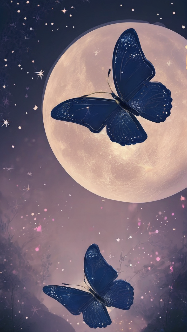 Celestial butterfly wallpaper