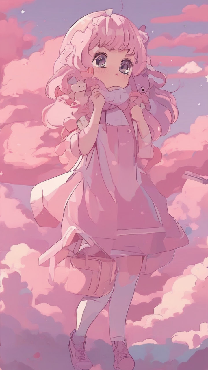 Kawaii pastel anime wallpaper