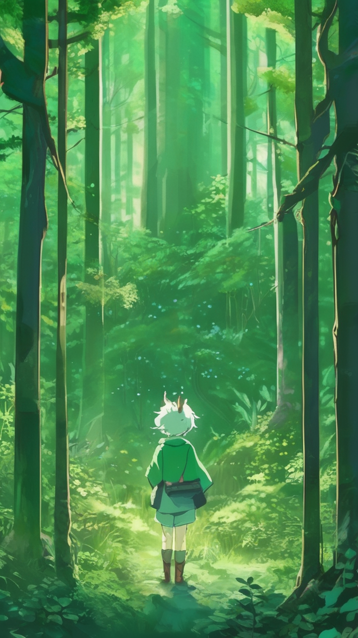 Anime forest spirit wallpaper