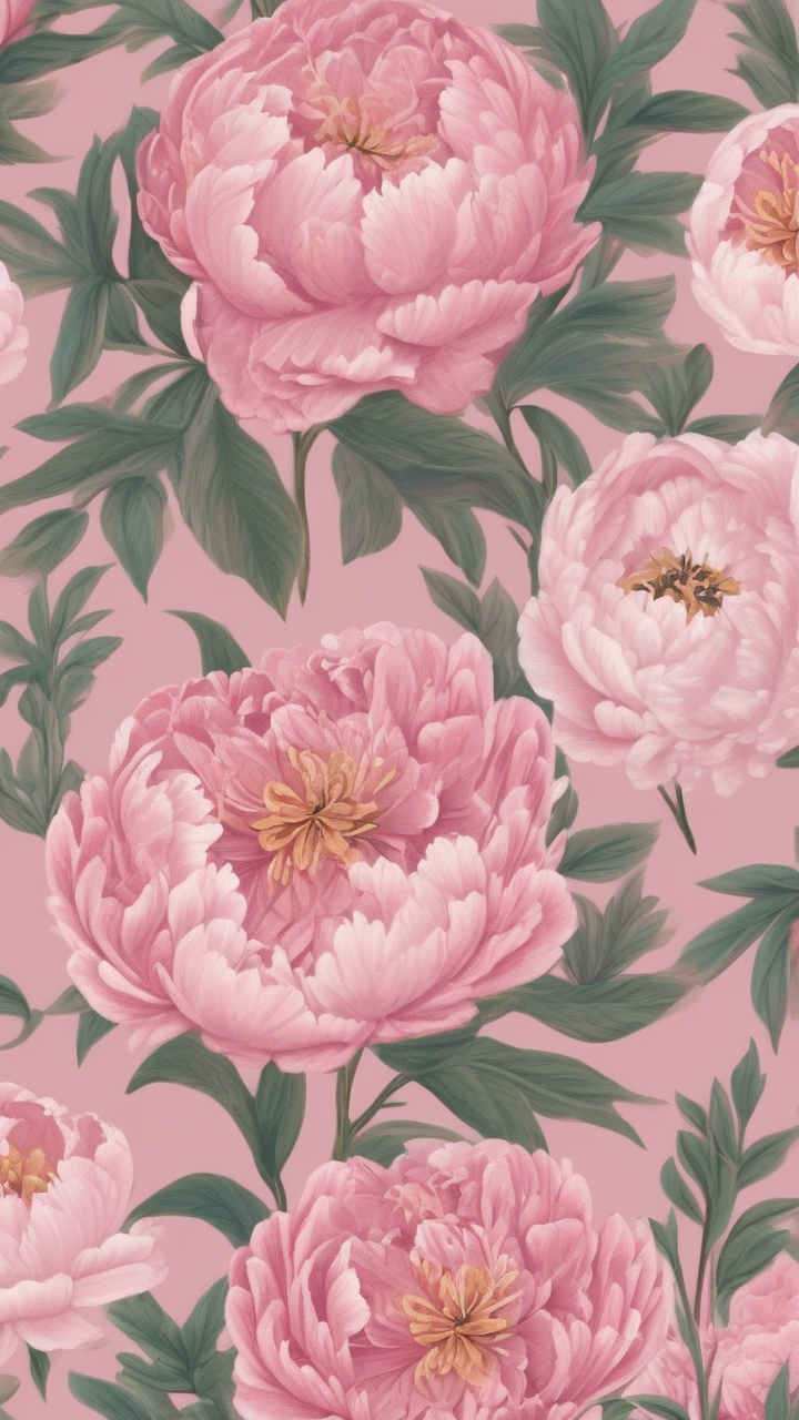 Peony garden wallpaper