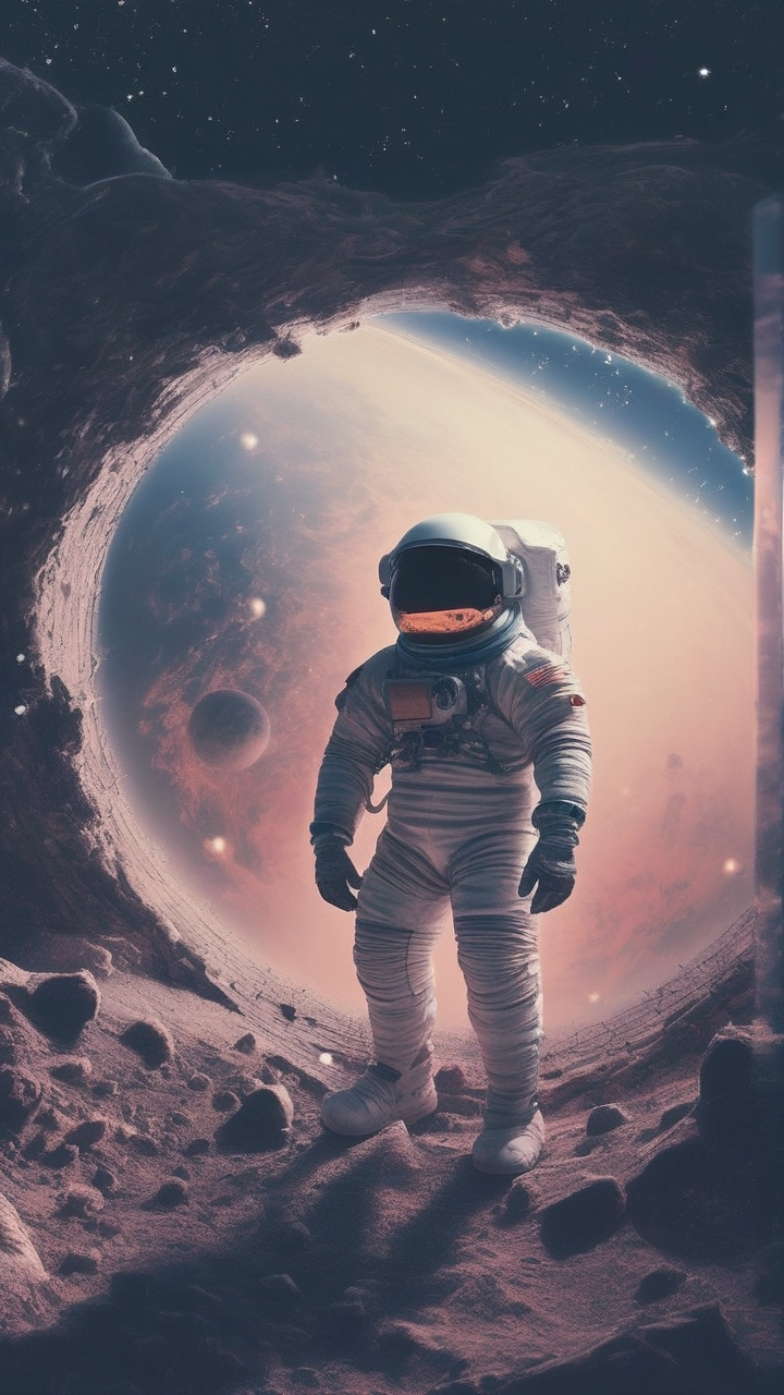 Astronaut in space wallpaper
