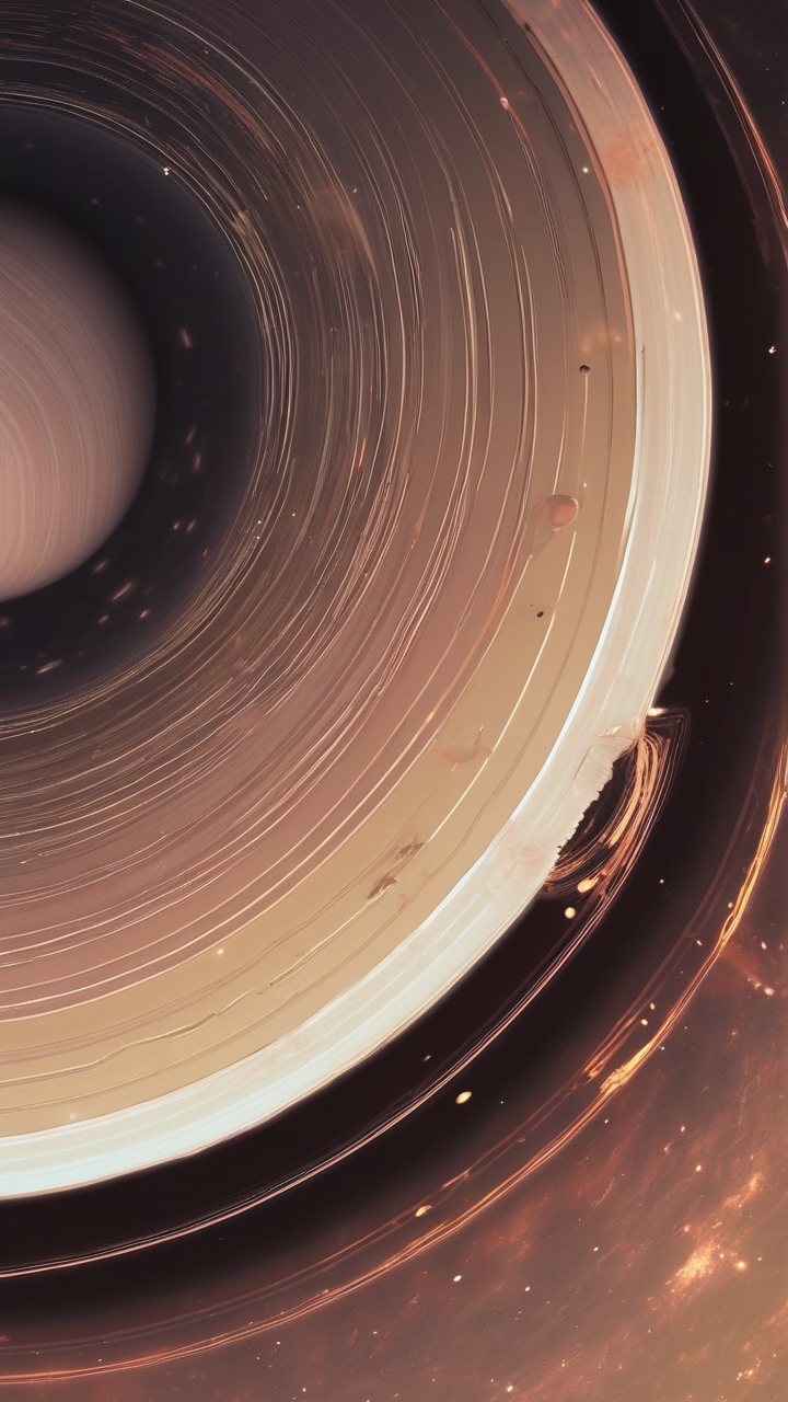 Planet rings close-up wallpaper