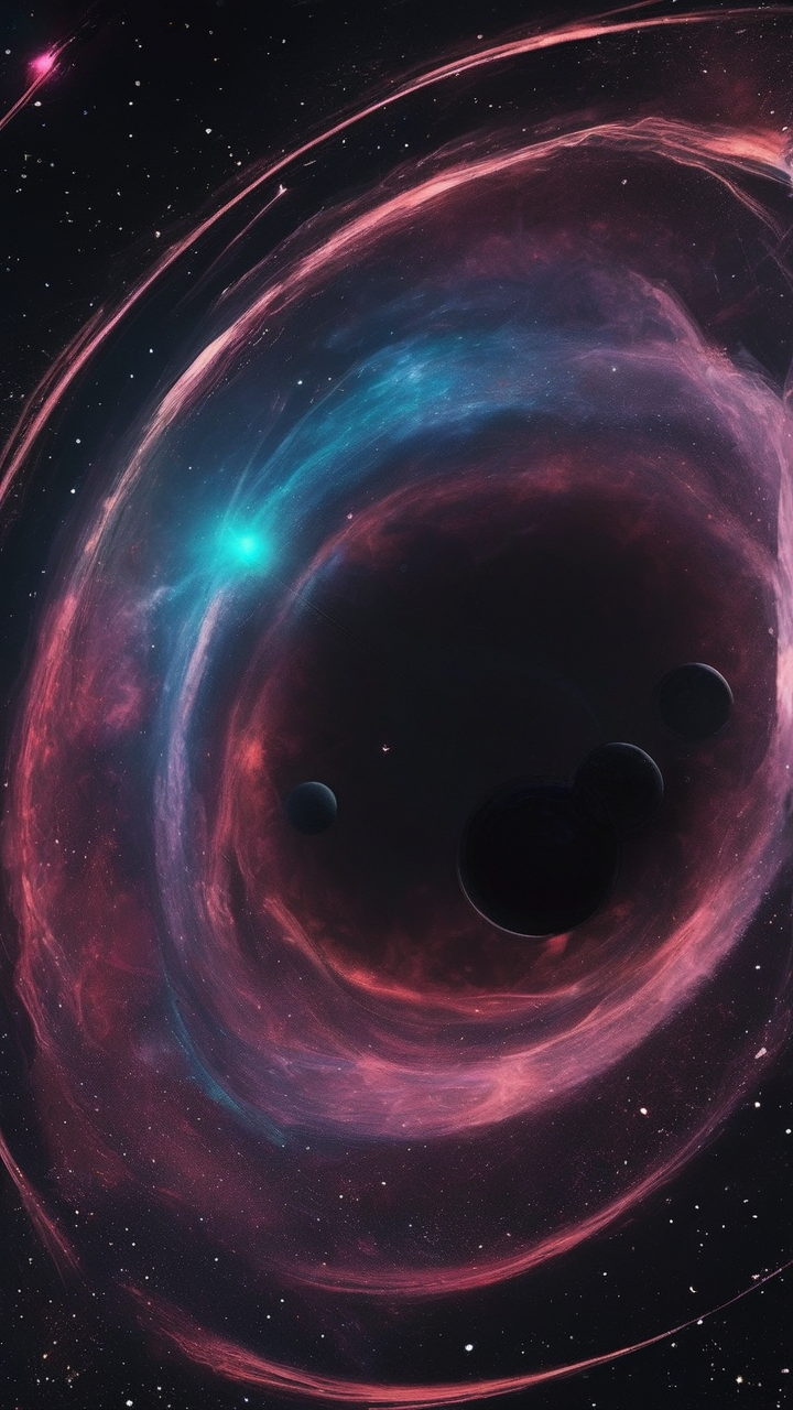 Deep space black hole wallpaper