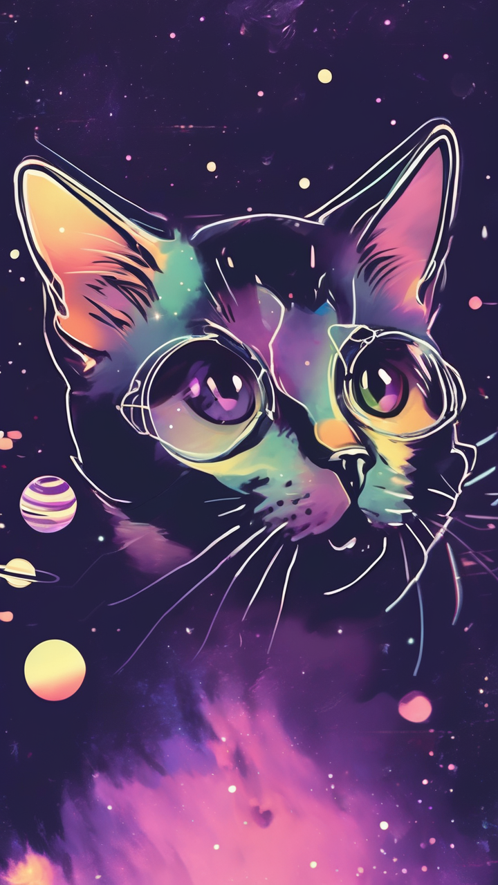 Galaxy cat wallpaper