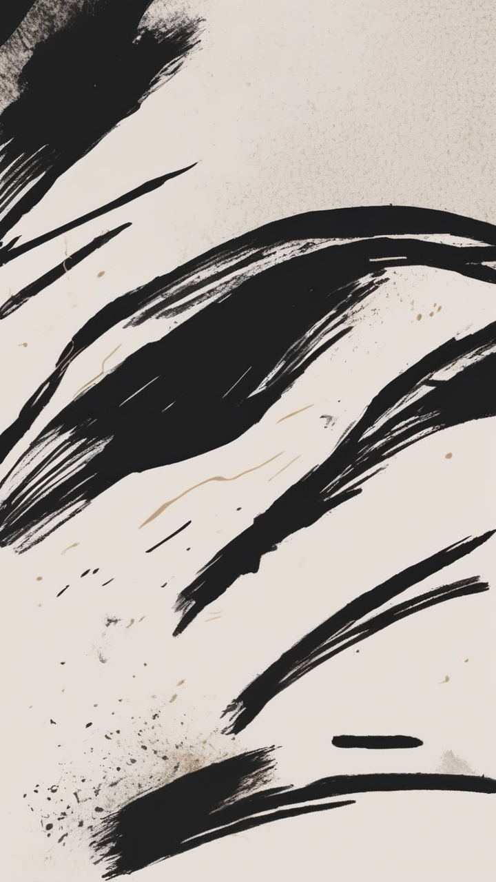 Minimal ink brush stroke wallpaper