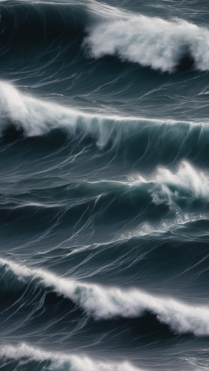 Dark ocean storm wallpaper