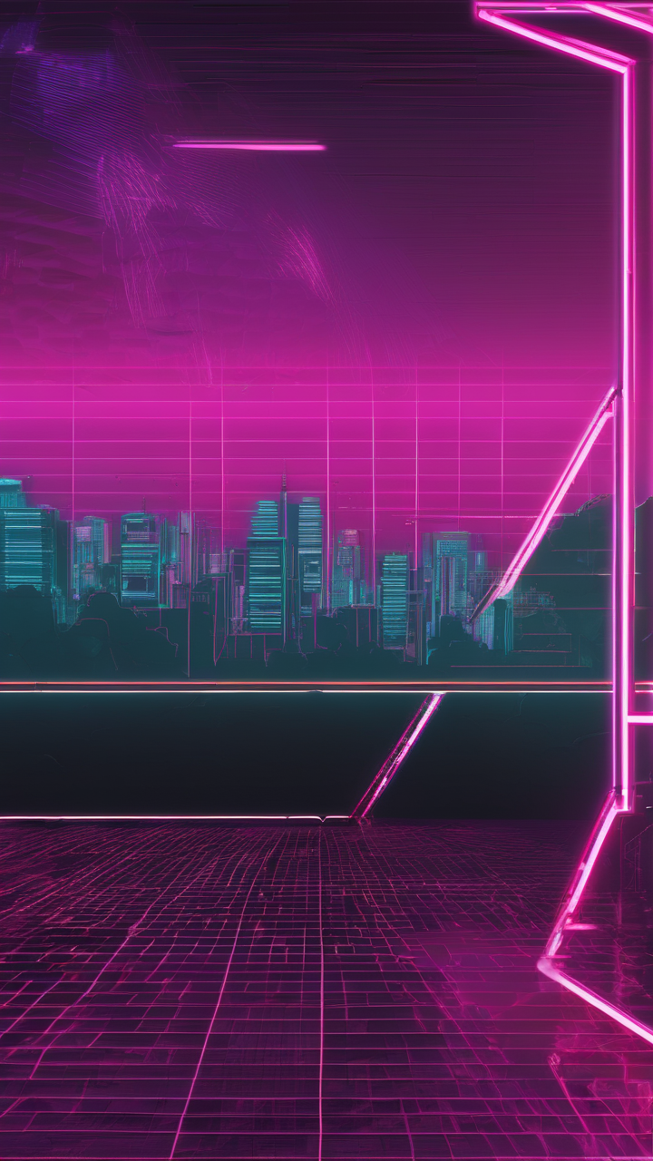 Neon vaporwave aesthetic wallpaper