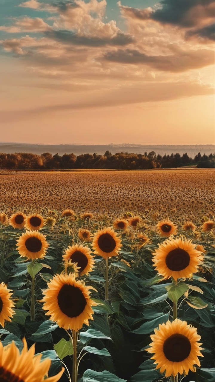Sunflower field wallpaper