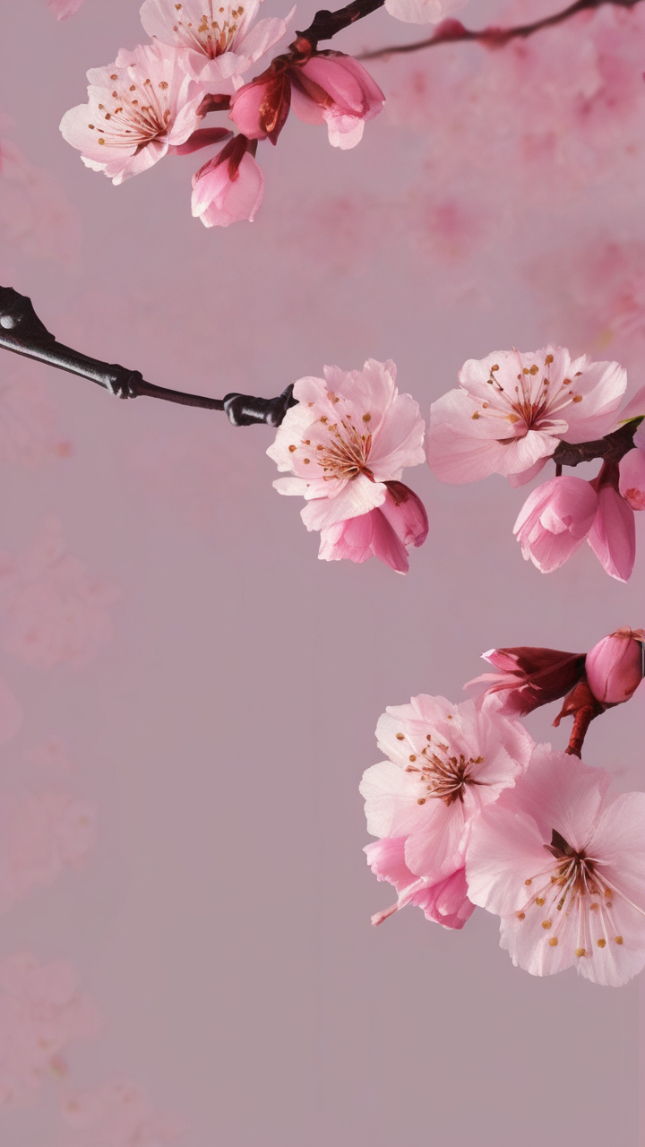 Cherry blossom branch wallpaper