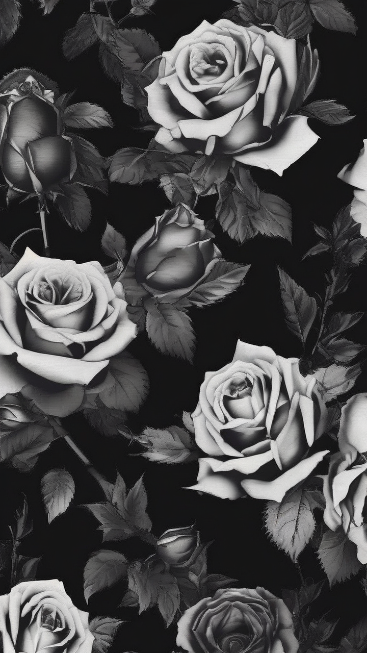 Dark floral Gothic wallpaper