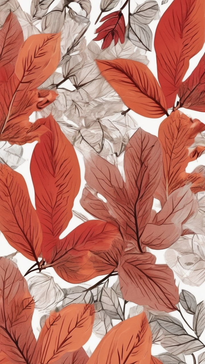 Autumn botanical leaves wallpaper