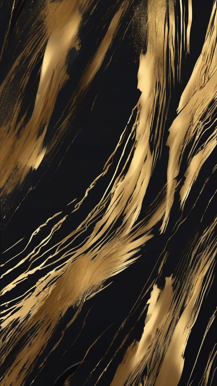 Gold abstract brushstroke wallpaper