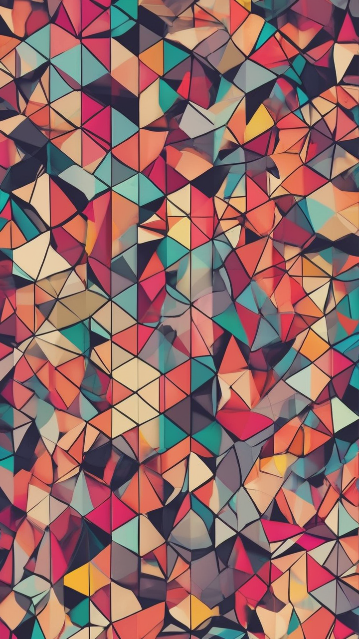 Geometric abstract pattern wallpaper