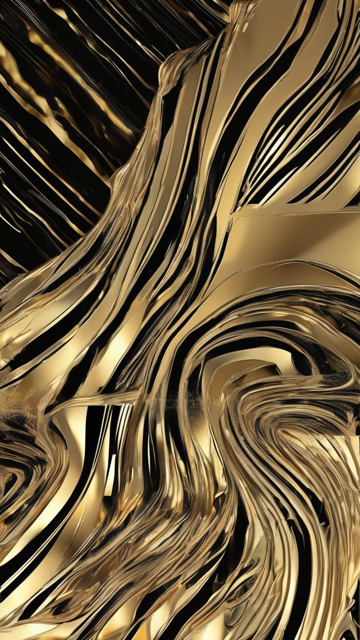 Black and gold abstract art wallpaper