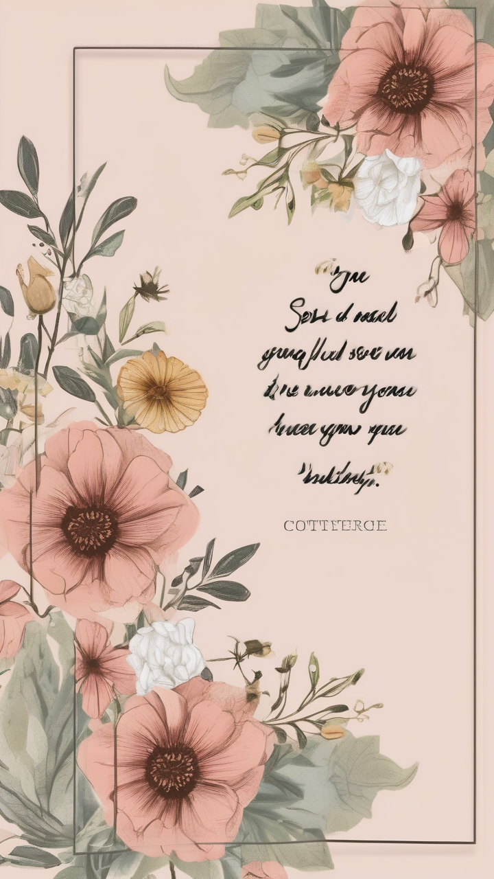 Cottagecore quote wallpaper