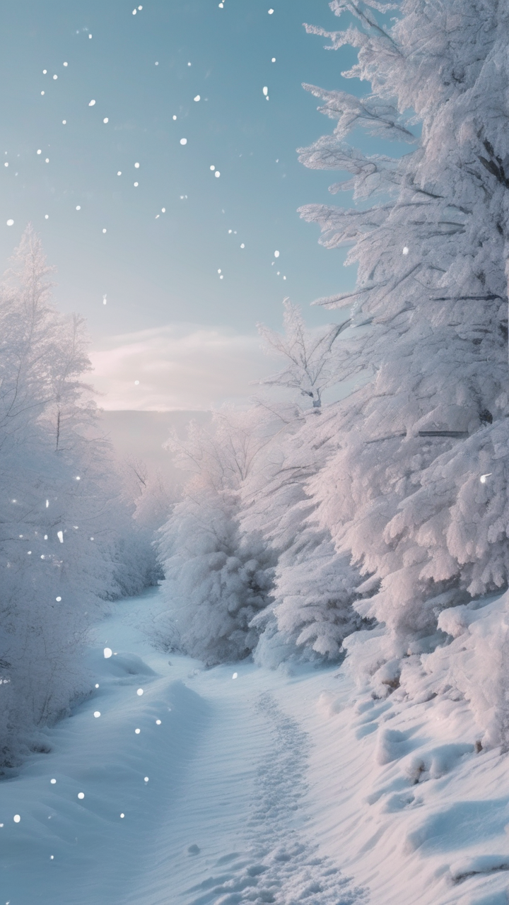 Winter snow aesthetic wallpaper