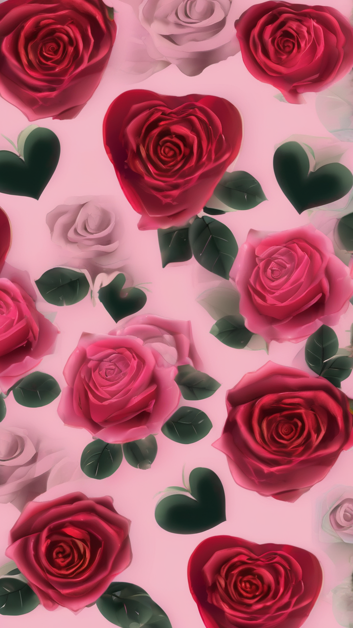 Valentine rose heart wallpaper