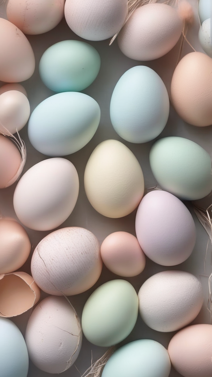 Easter pastel eggs wallpaper