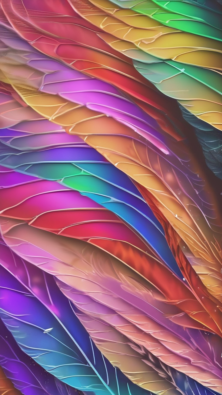 Rainbow fairy wings wallpaper