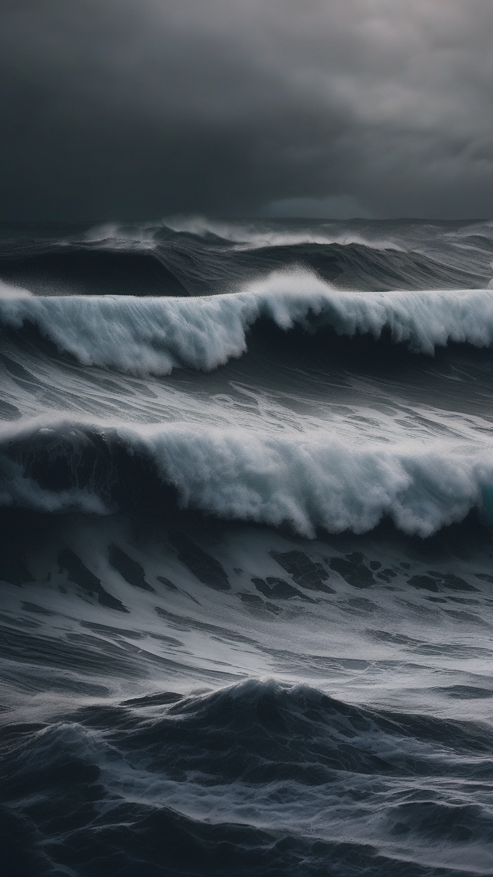Ocean storm dramatic wallpaper