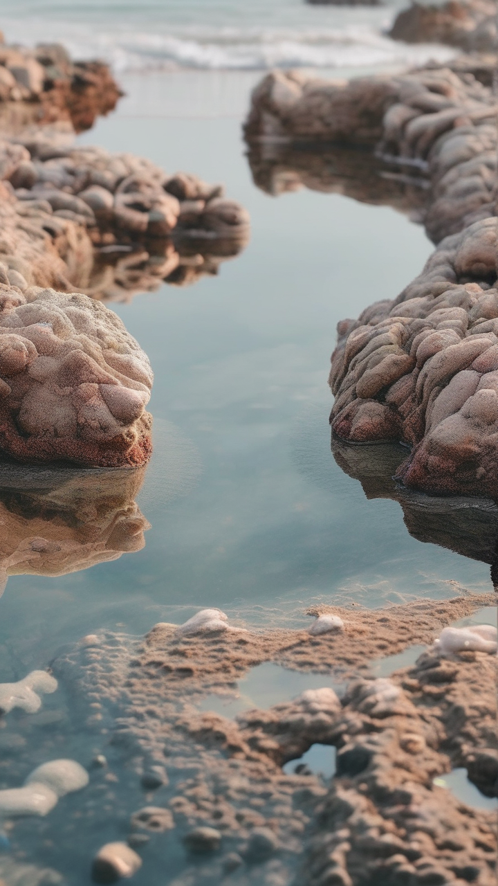Tide pool reflection wallpaper