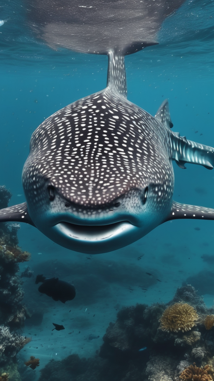 Whale shark underwater wallpaper