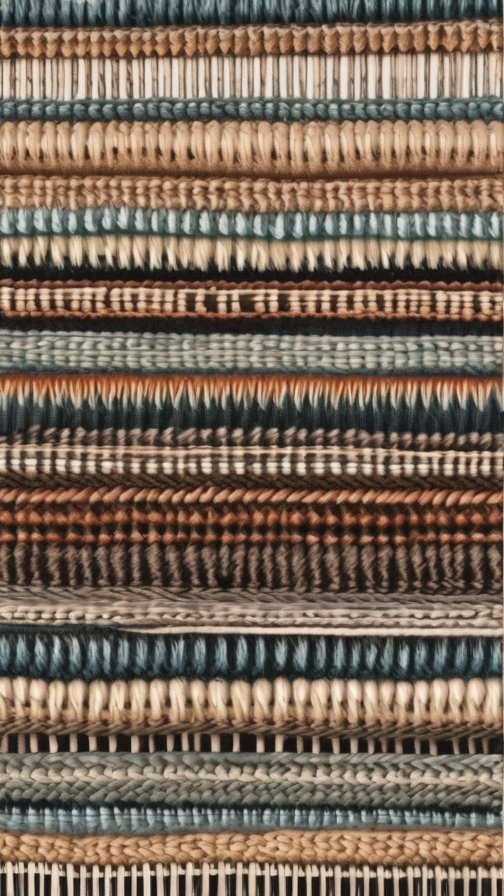 Woven textile pattern wallpaper