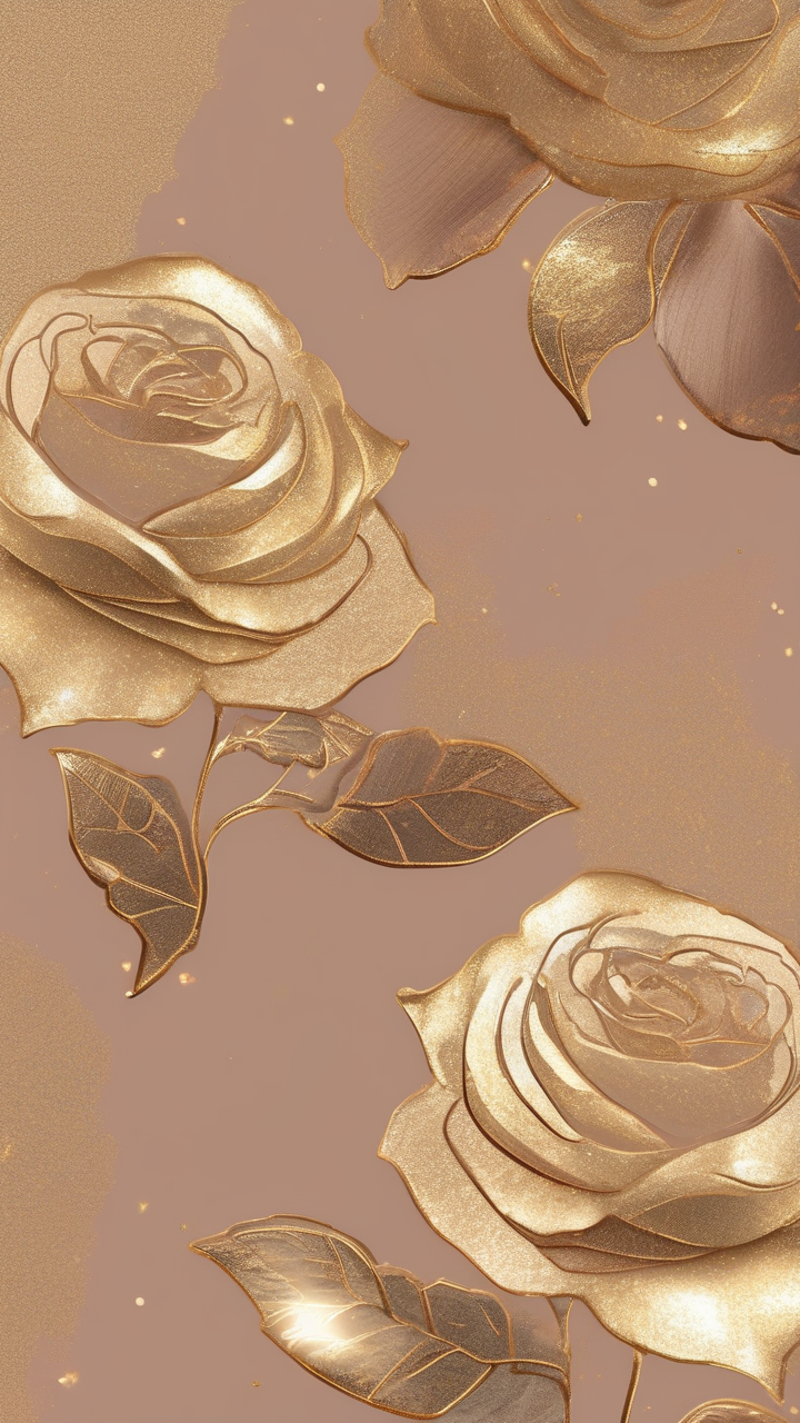 Gold rose gradient wallpaper