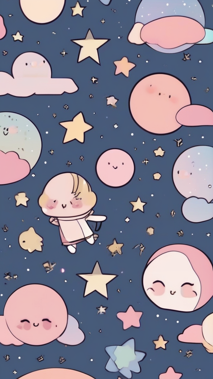 Kawaii celestial wallpaper