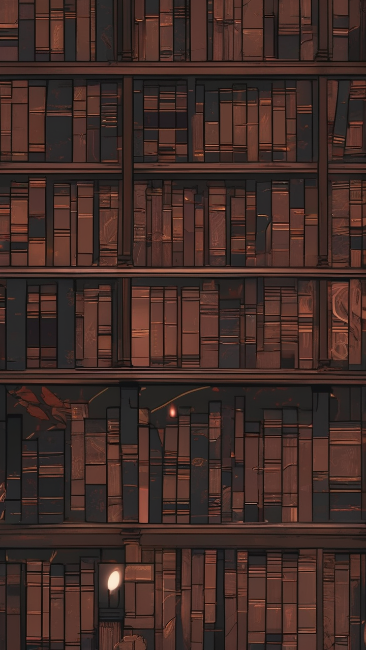 Dark academia library wallpaper