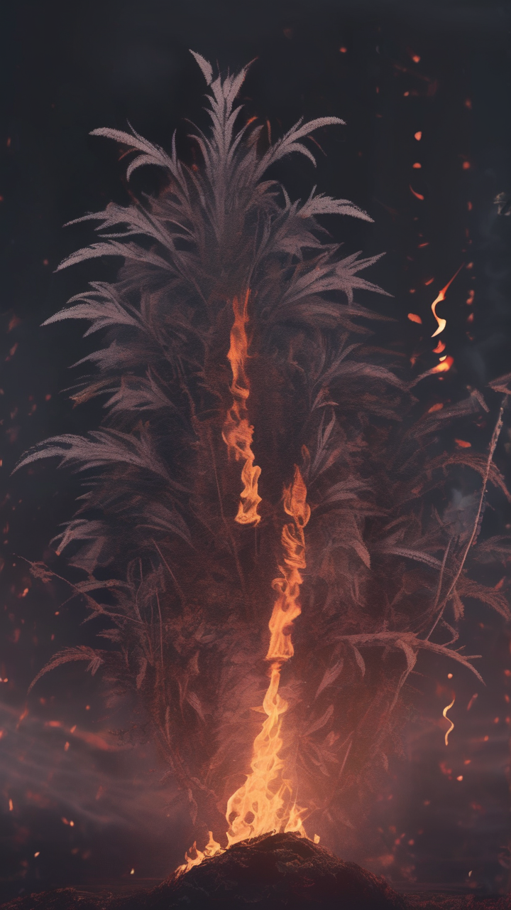 Burning sage mystical wallpaper