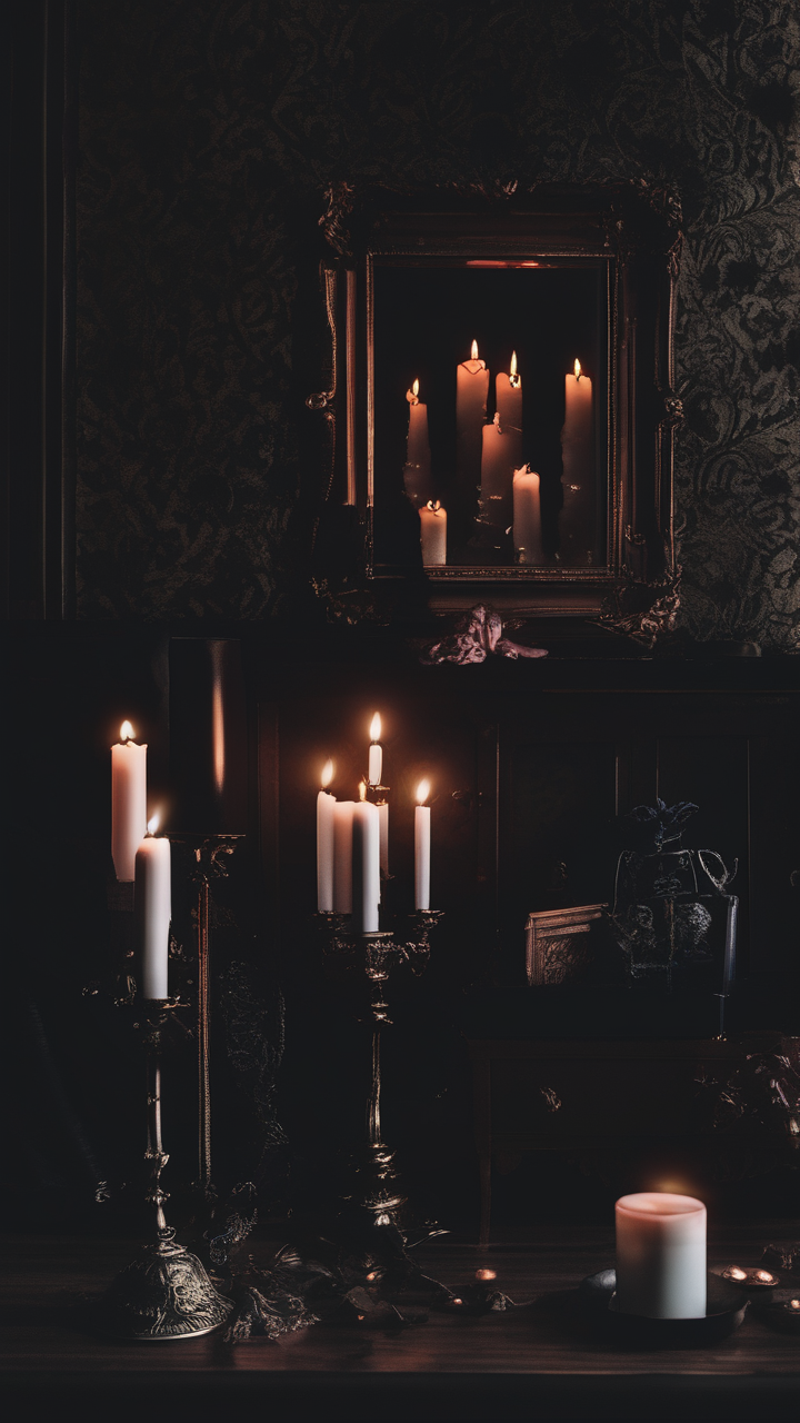 Dark moody room aesthetic wallpaper