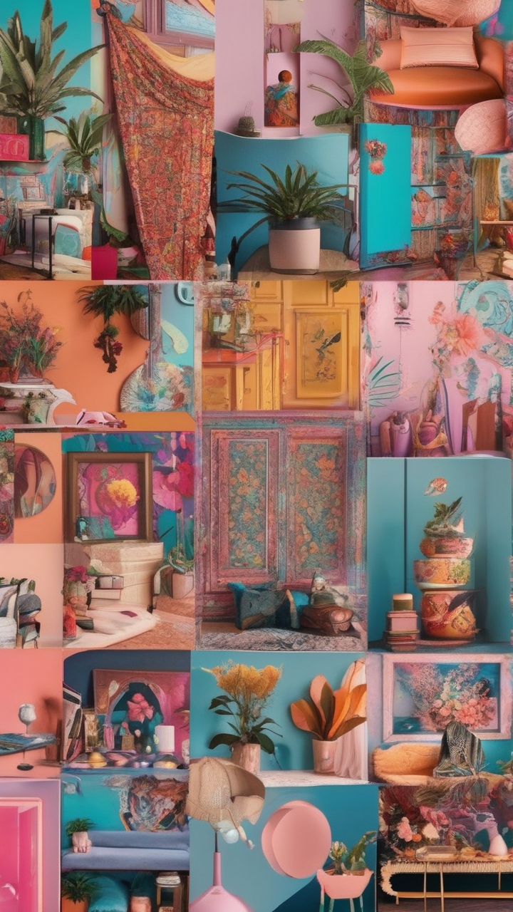 Maximalist room aesthetic wallpaper