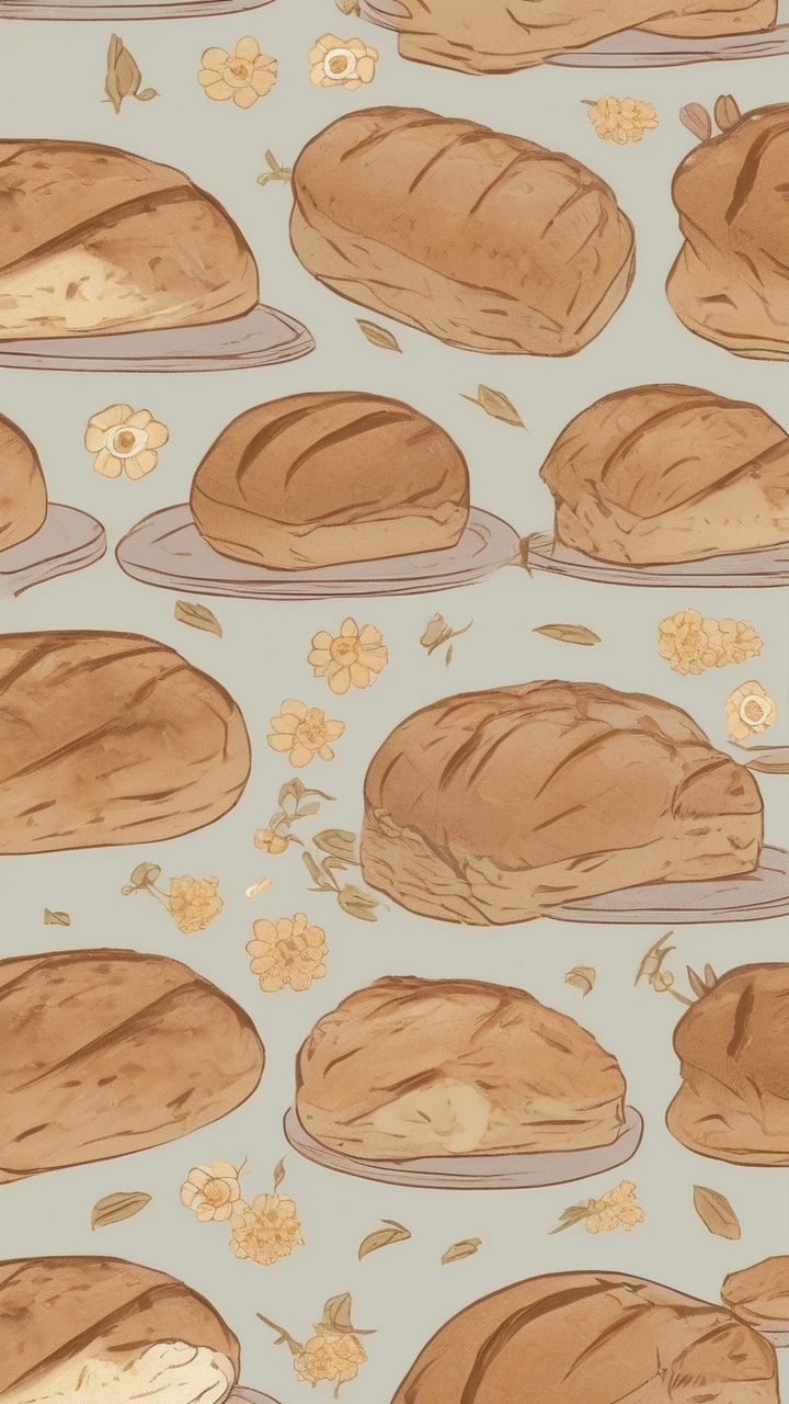 Bread and butter cottagecore wallpaper