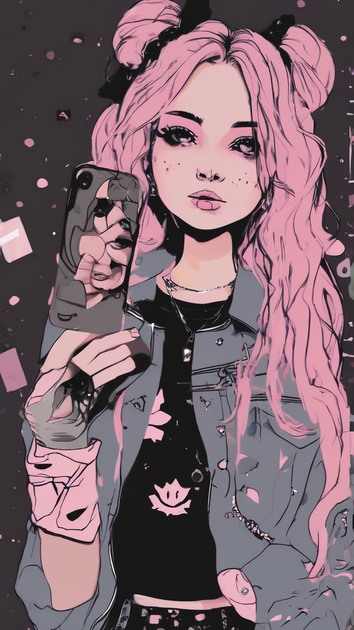 E-girl aesthetic phone wallpaper