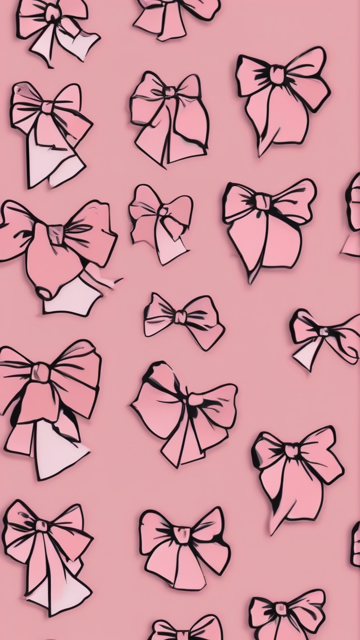 Coquette aesthetic bow wallpaper
