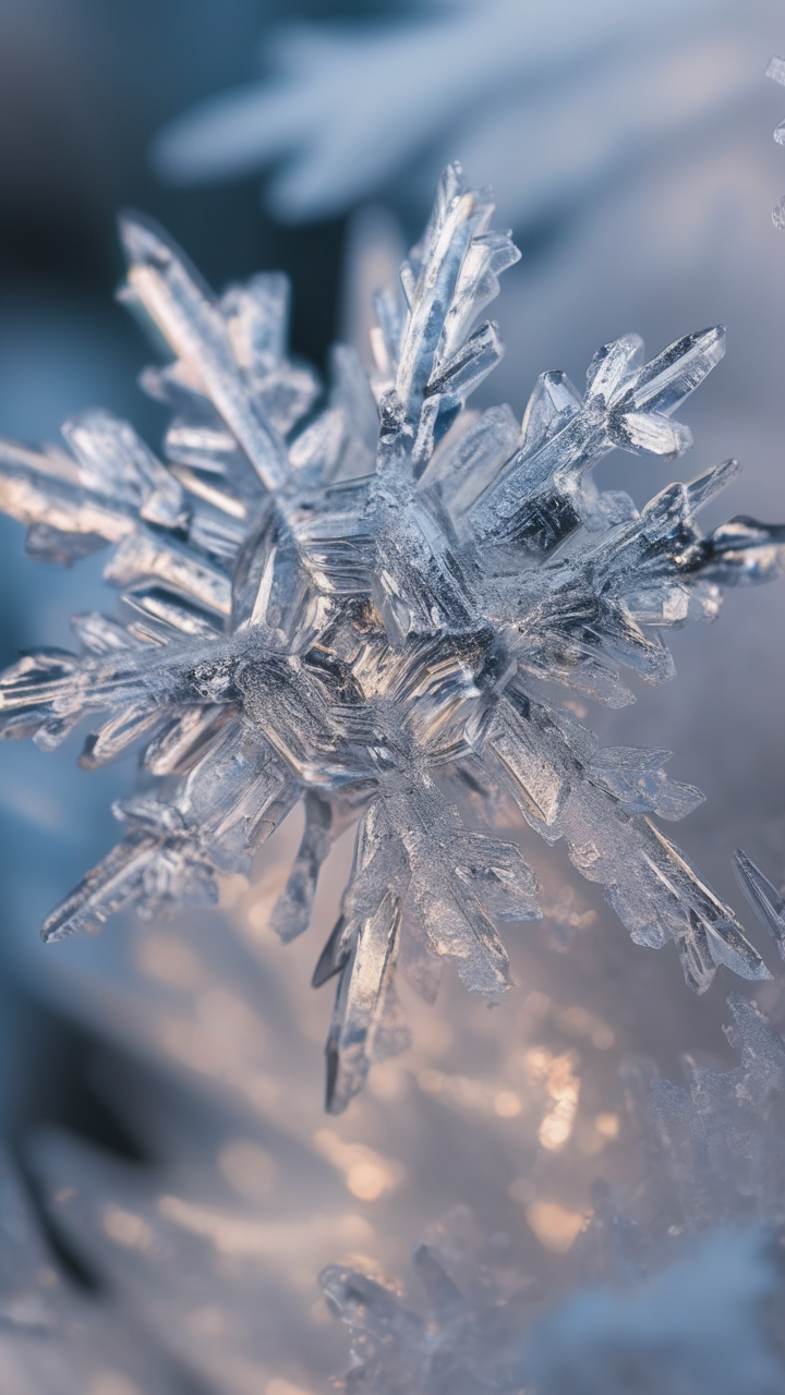 Ice crystal macro wallpaper