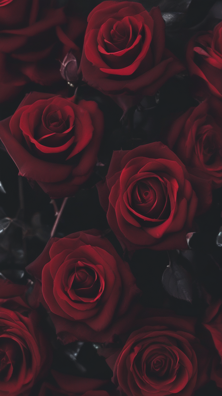 Dark red aesthetic roses wallpaper