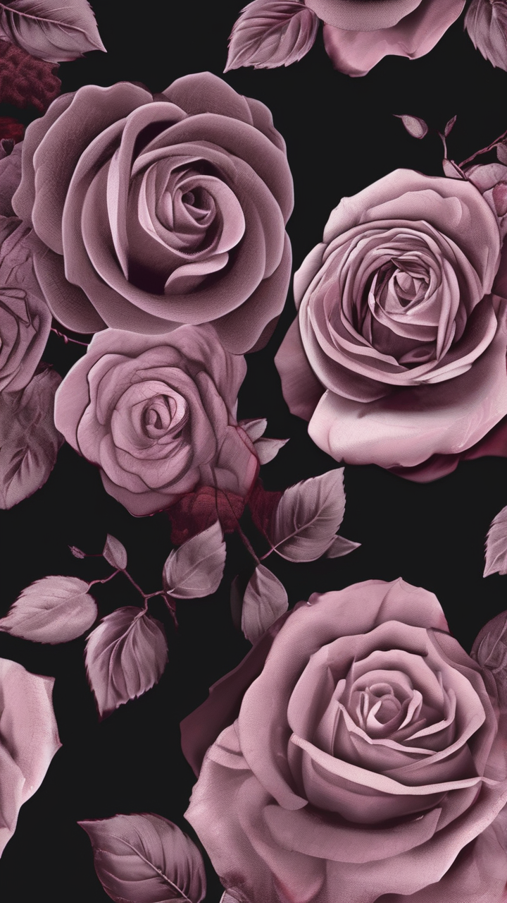 Dark velvet rose aesthetic wallpaper