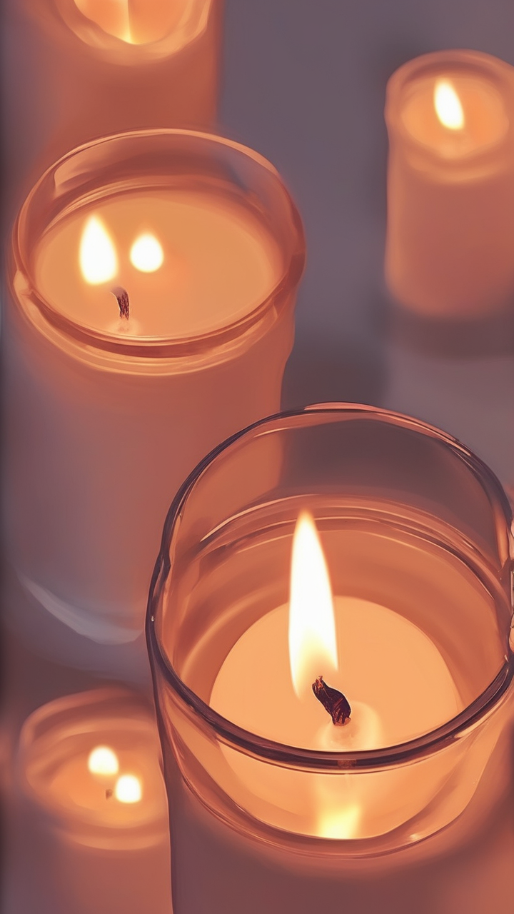Candlelight flame close-up wallpaper