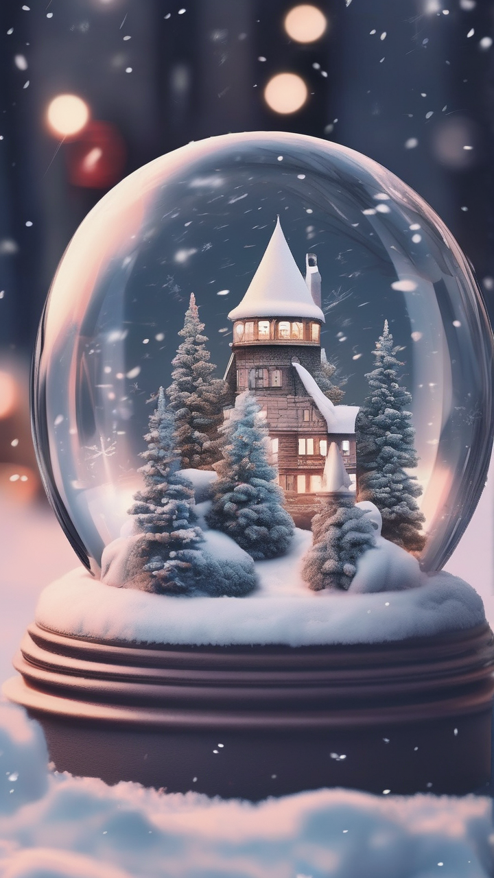 Snow globe aesthetic wallpaper