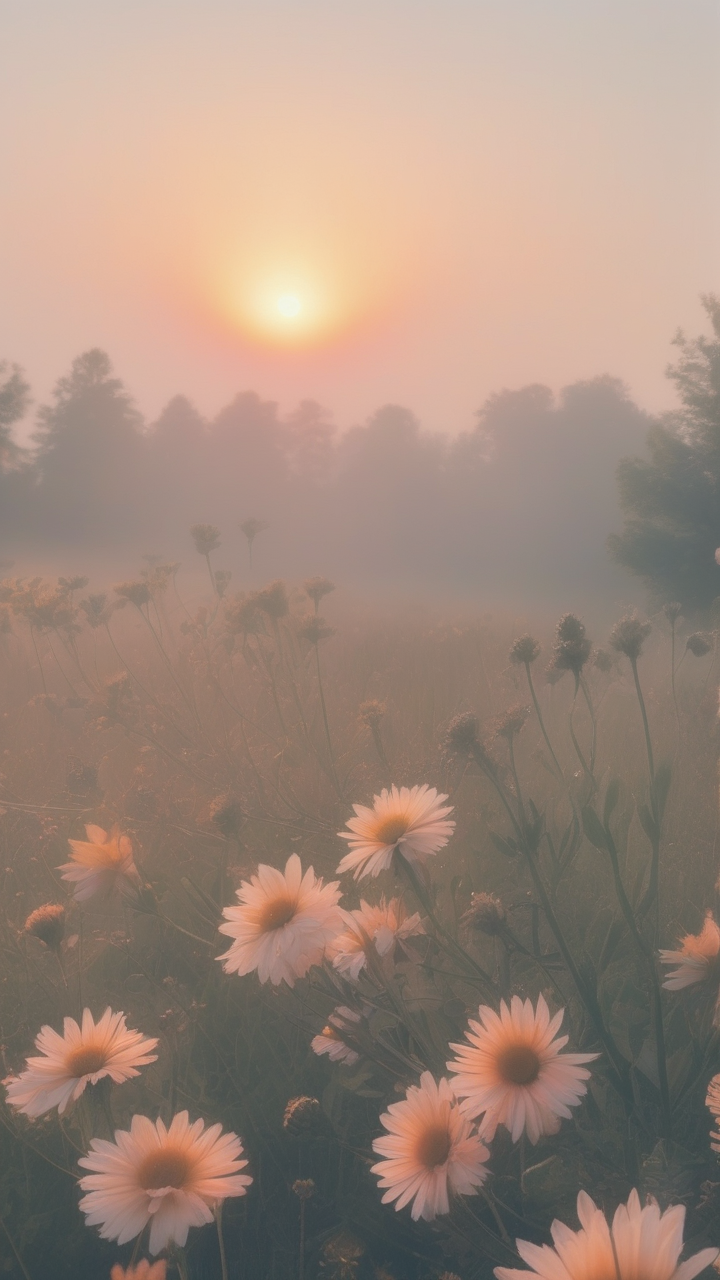 Hazy summer morning light wallpaper
