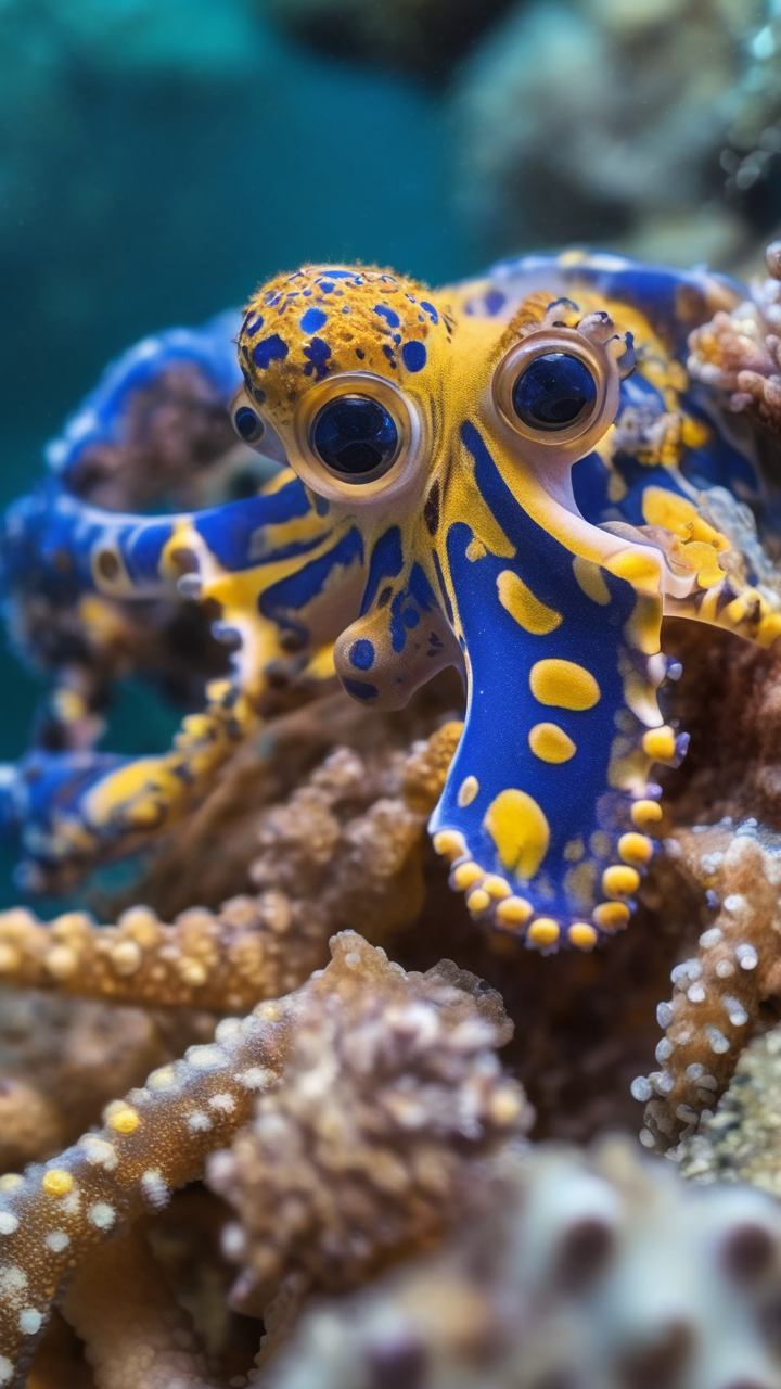 Blue ringed octopus wallpaper