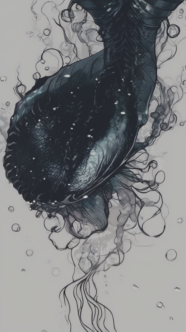 Dark mermaid underwater wallpaper