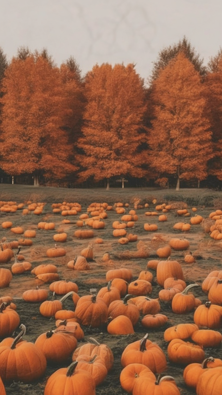 Pumpkin patch autumn wallpaper
